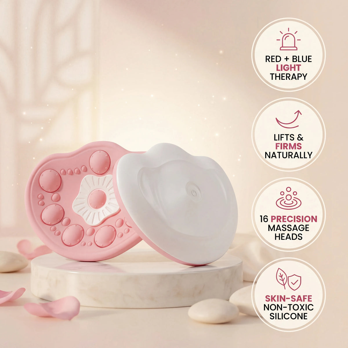 The Luvi Lift Trilogy product set on blush surface